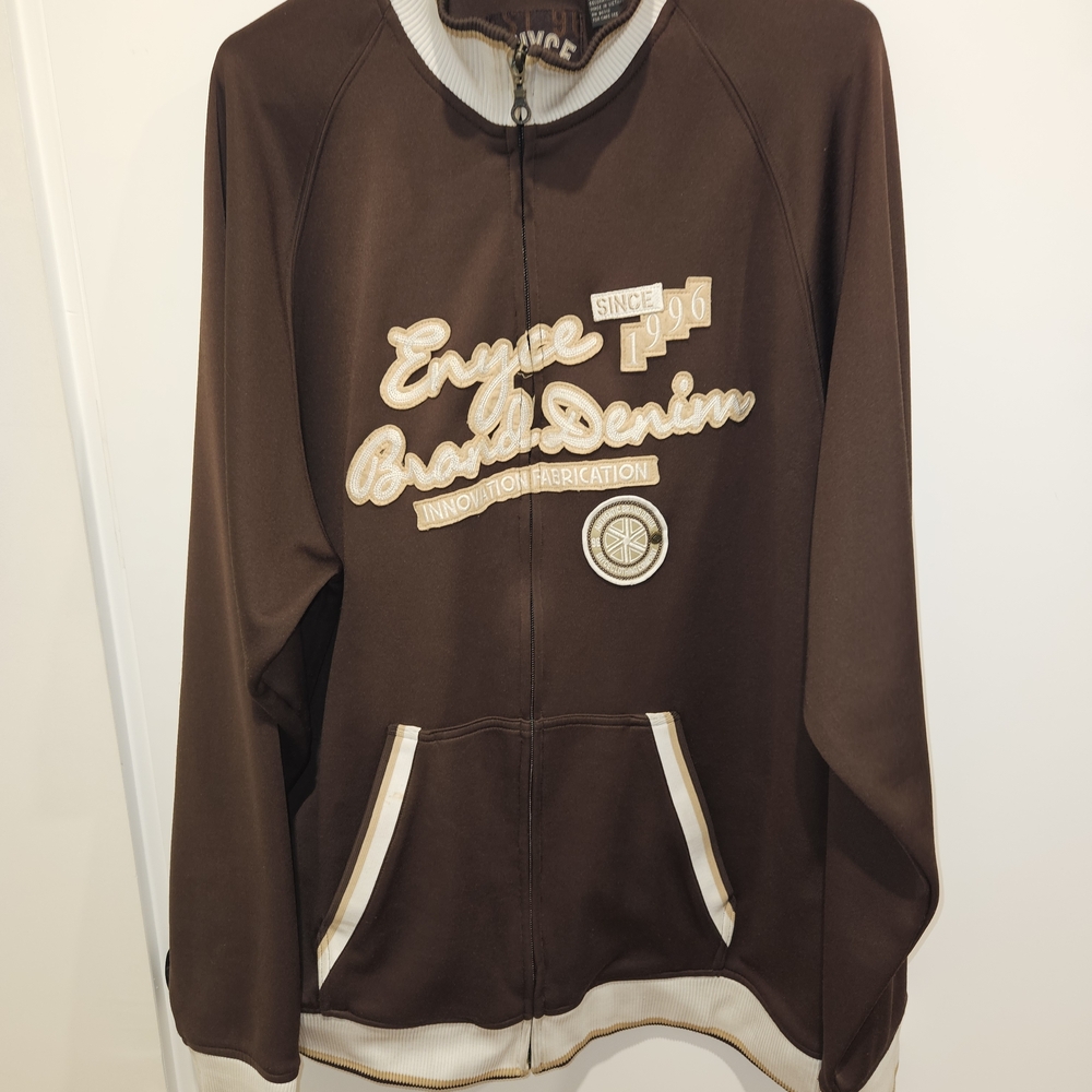 Enyce Brown Jacket with Cream Details